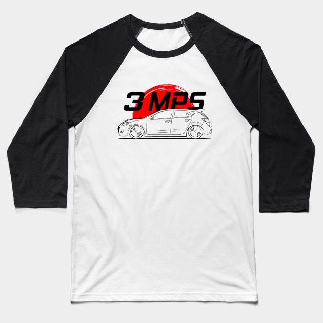 Tuner Mazdaspeed3 JDM 3 MPS Baseball T-Shirt by GoldenTuners